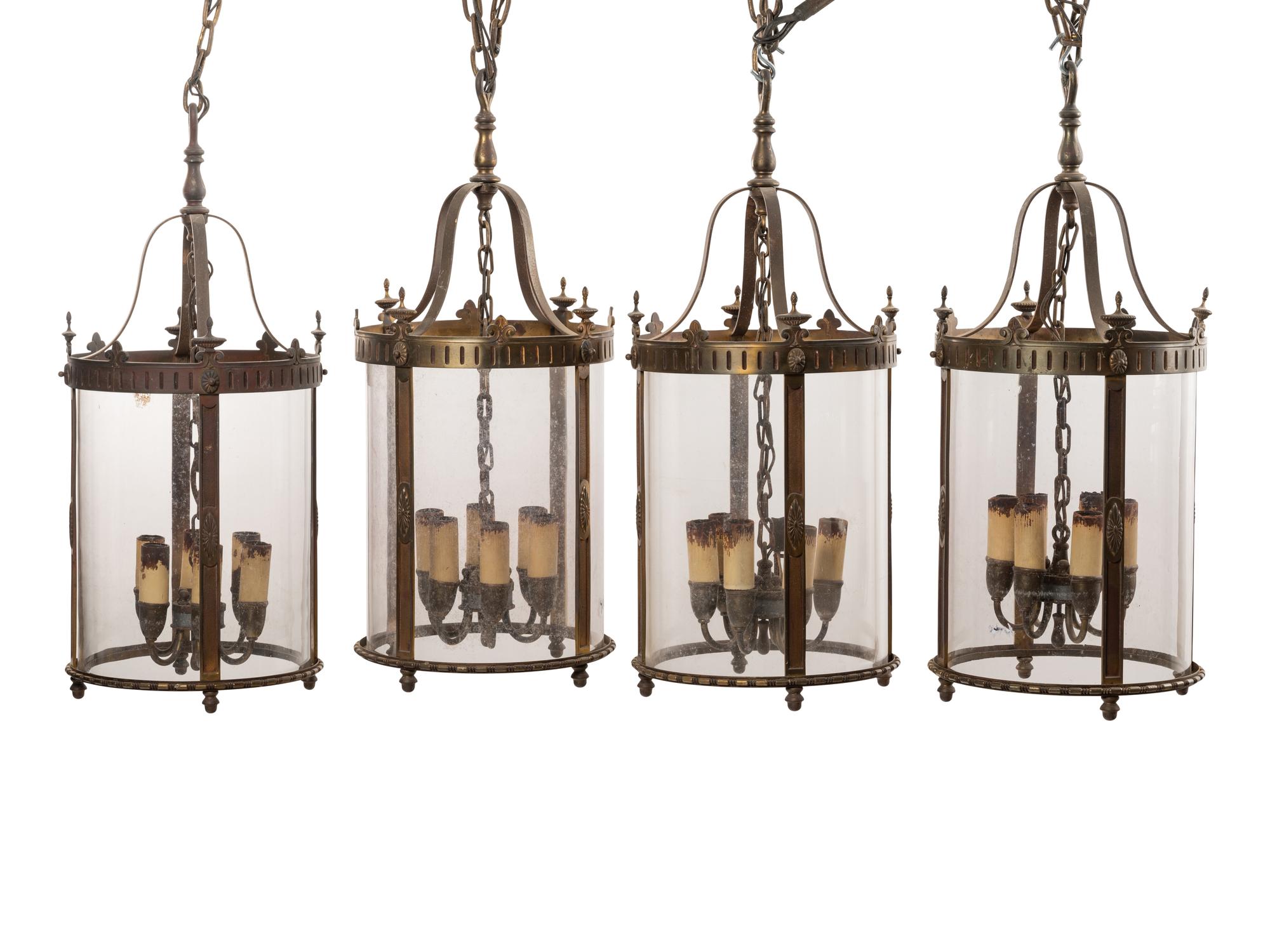 A Set of Four Brass Lanterns from St. Joseph Academy in Cleveland, Ohio