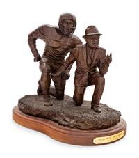 A M.J. Parmer "George Halas On The Sidelines" Sculpture Formerly Displayed at Mike Ditka's Restaurant,