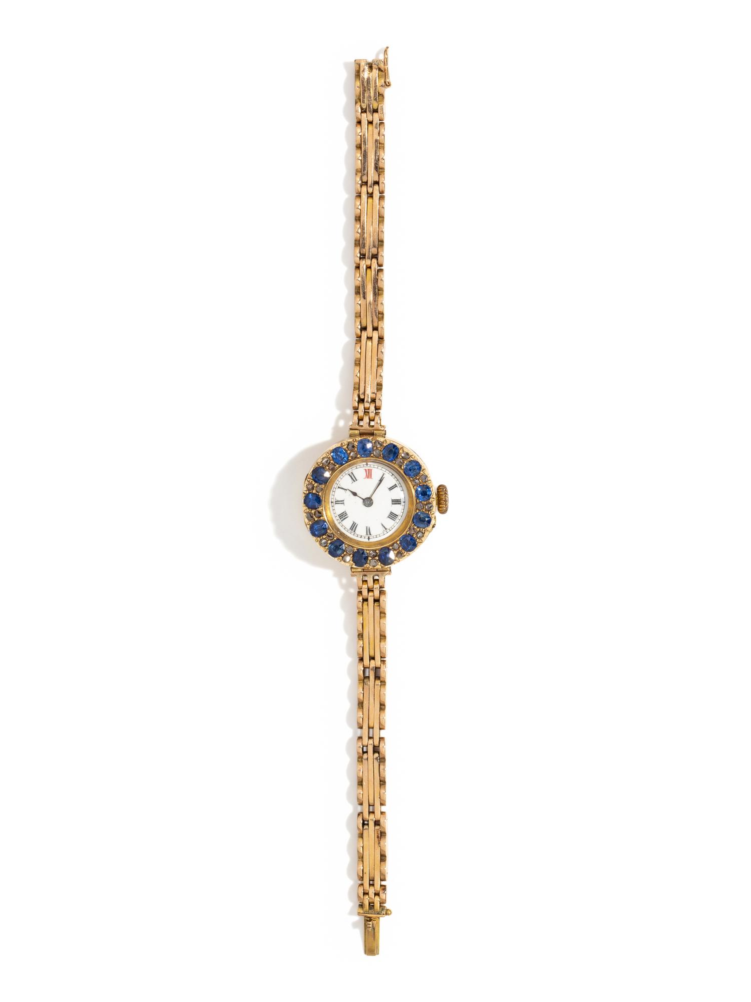 SAPPHIRE AND DIAMOND WATCH