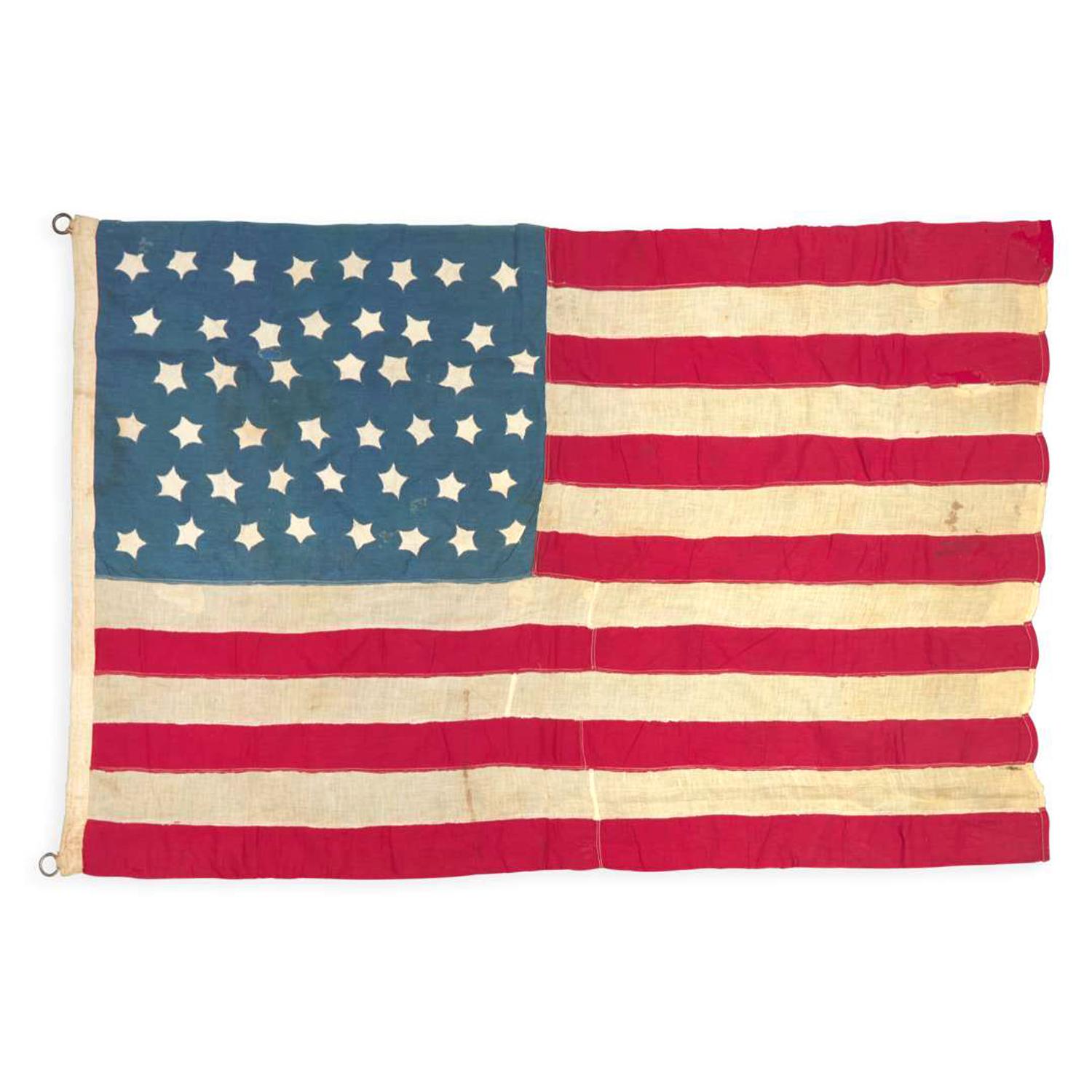 [FLAGS]. 45-Star American ensign commemorating Utah statehood. 1898-1908.