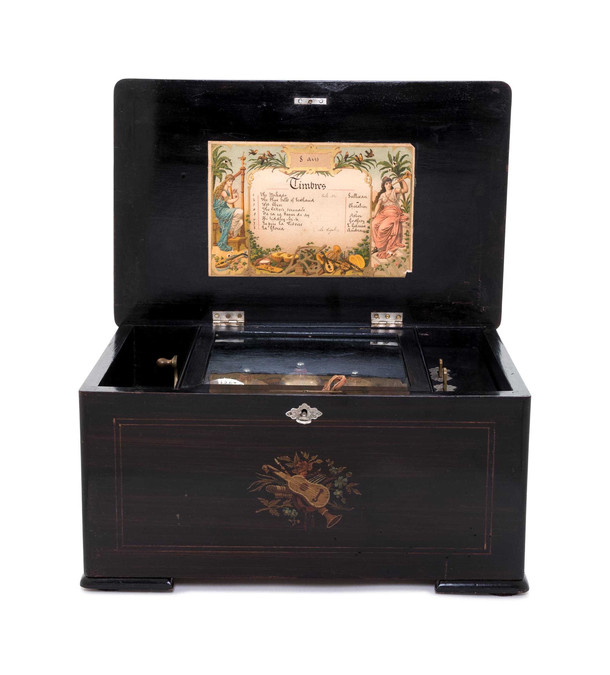 A Swiss Cylinder Bells in Sight Music Box