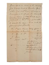 [ENSLAVEMENT & ABOLITION]. A group of 6 estate documents listing individual enslaved persons, most by name. Bourbon County, KY, 1815-1829.