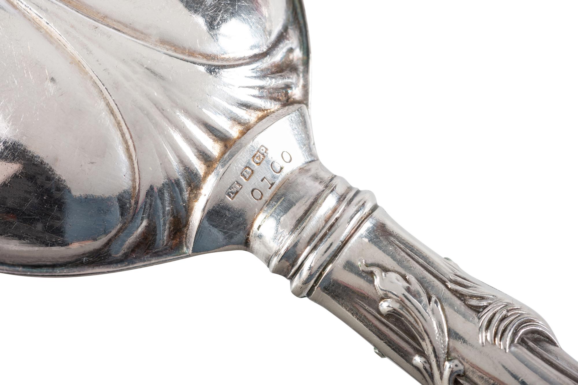 Eight American and Continental Silver and Silverplate Wood-Handled Serving Utensils