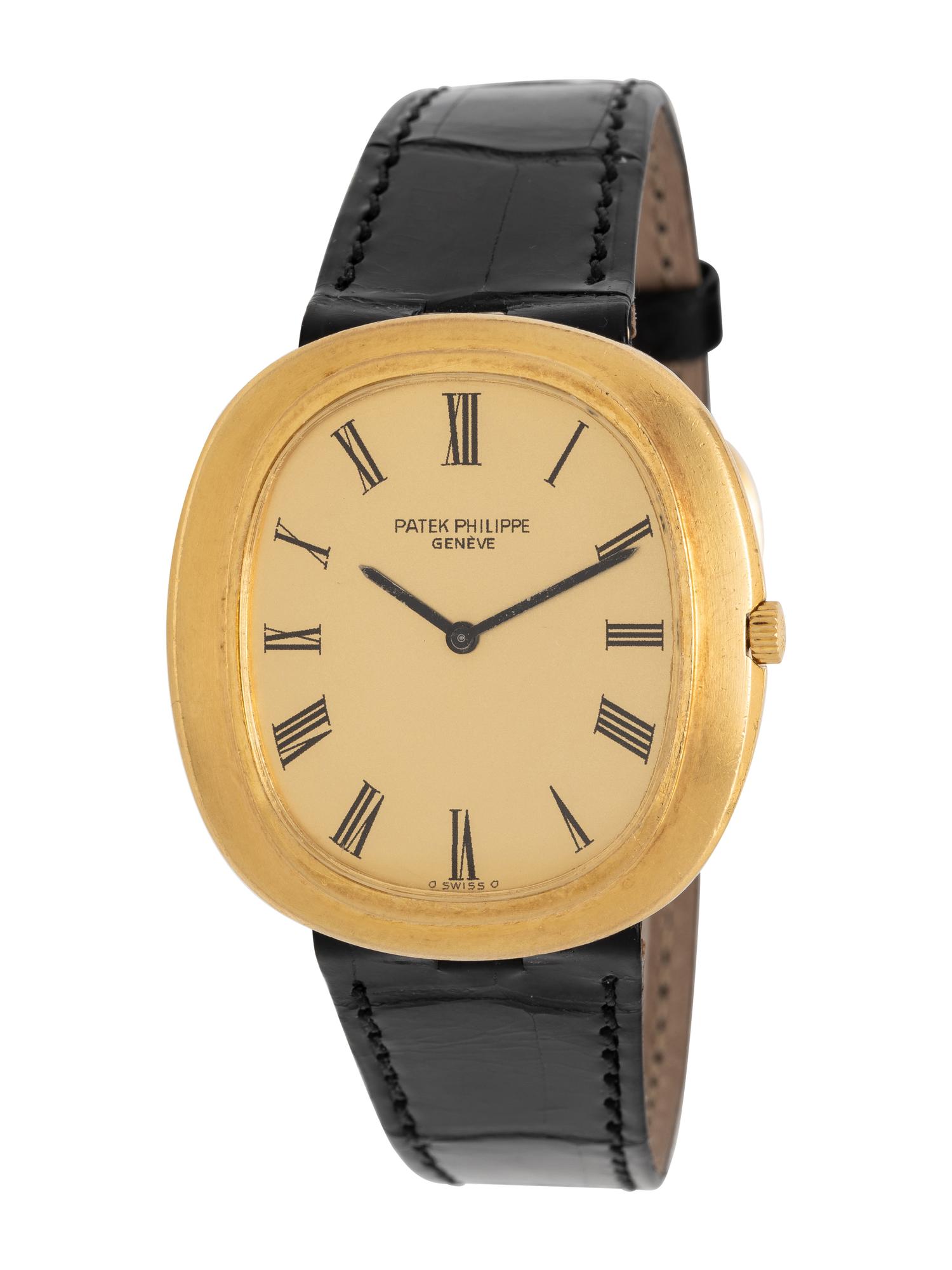PATEK PHILIPPE, REF. 3589J 18K YELLOW GOLD 'GRAND ELLIPSE' WATCH
