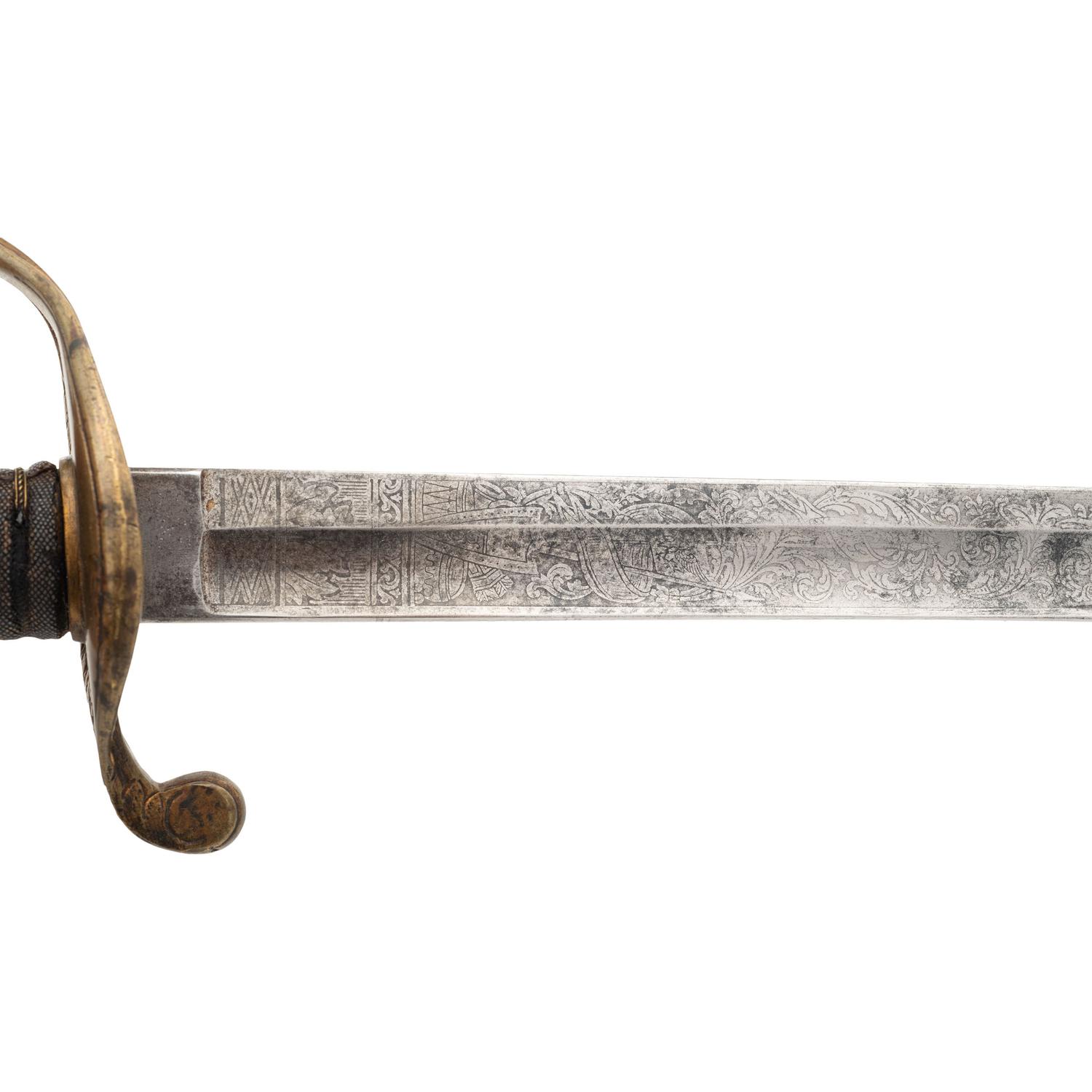 S&K Model 1850 Foot Officers Sword Presented to Sergeant Major (Capt.) George Smith - 7th NJ Infantry - WIA at Chancellorsville