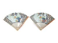 A Pair of Chinese Export Porcelain Fan Dishes
