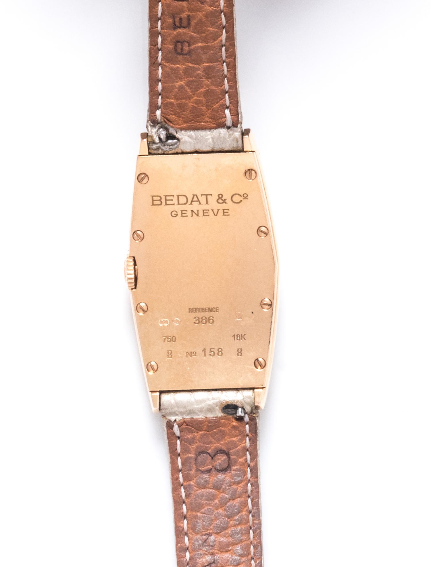 An 18 Karat Rose Gold and Diamond Ref. 386 'No. 3' Wristwatch, Bedat & Co.,