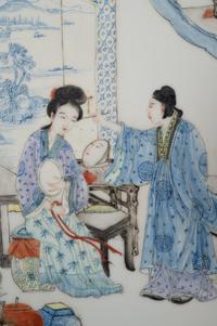 Two Chinese Famille Rose Porcelain Plaques