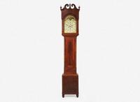 A late Federal mahogany tall case clock, dial and movement by David Weatherly, Sr. (1779-1851) Philadelphia, PA, circa 1820