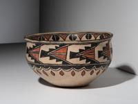 San Ildefonso Polychrome Pottery Bowl