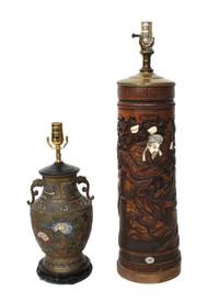 A Japanese Cloisonne Vase Height 21 inches