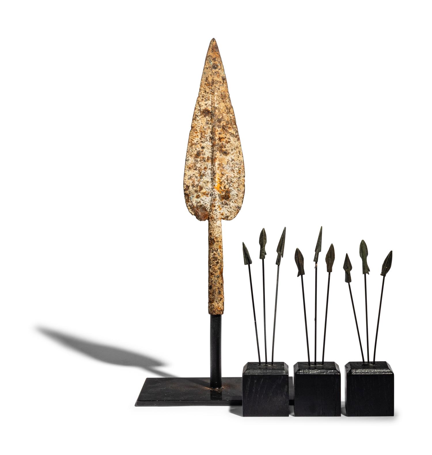 Ten Greek and Near Eastern Bronze Spearheads
