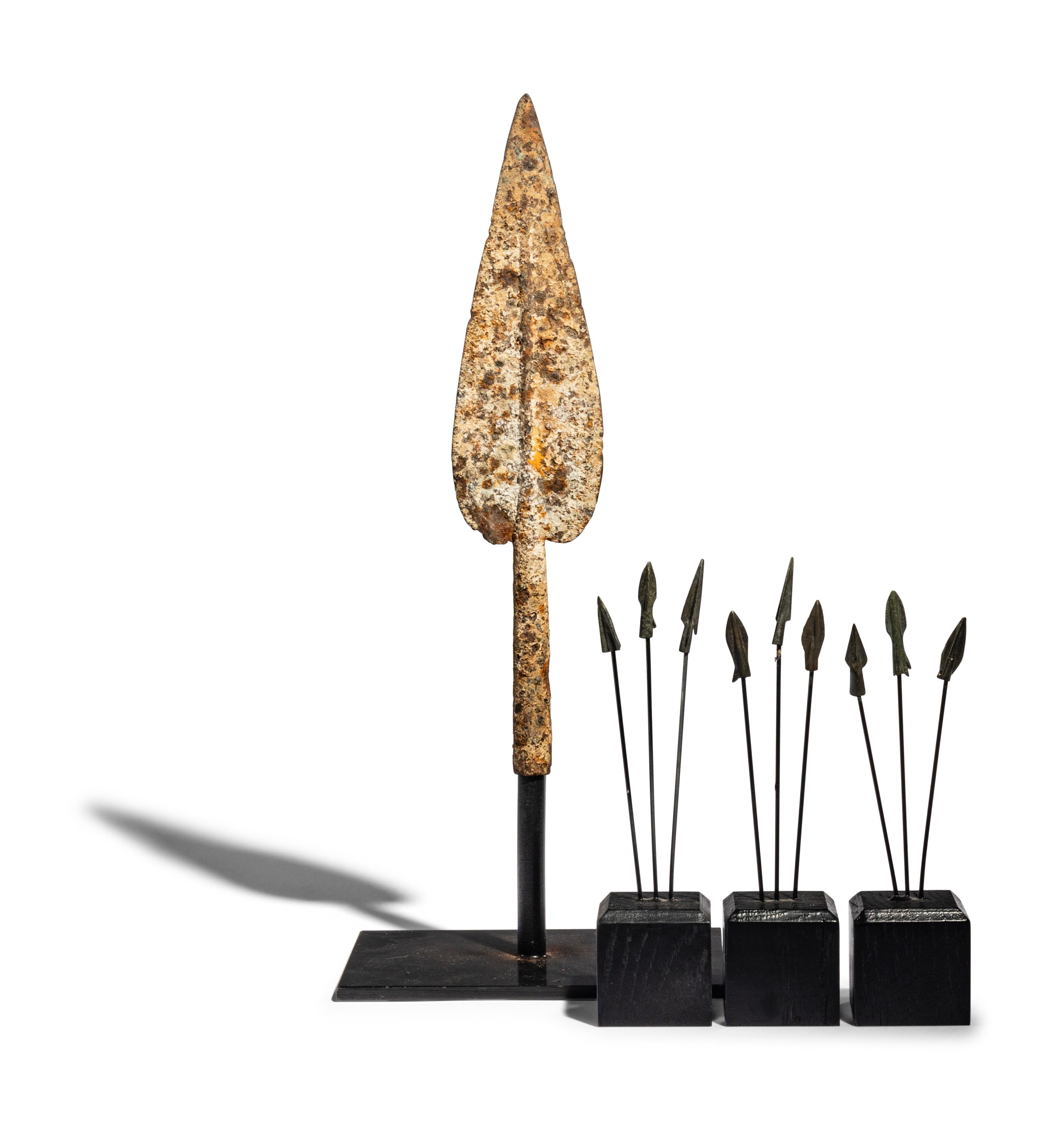 Ten Greek and Near Eastern Bronze Spearheads