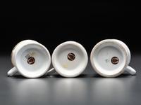 Three Trolley Operator's Porcelain Occupational Shaving Mugs