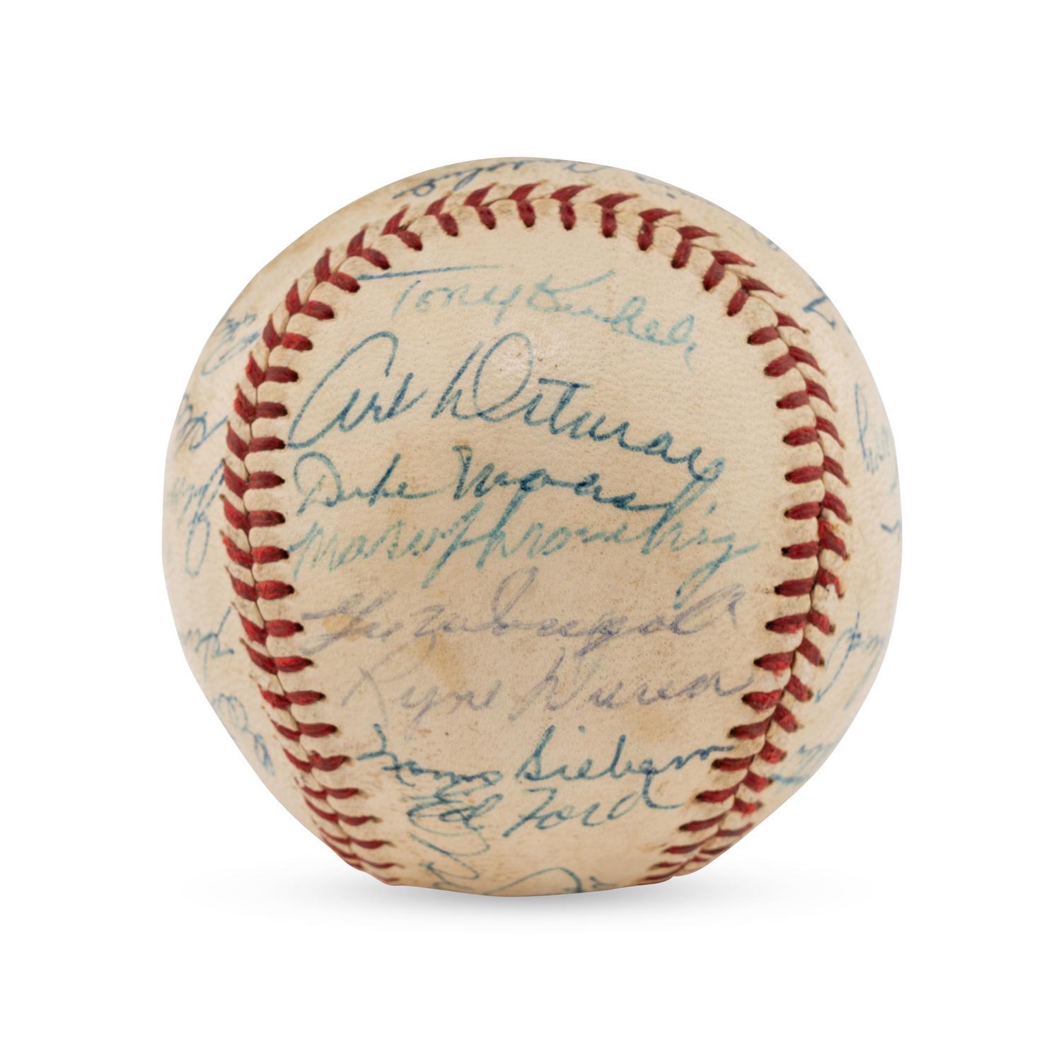 A 1959 New York Yankees Team Signed Autograph Baseball (Beckett Authentication Services Letter of Authenticity)
