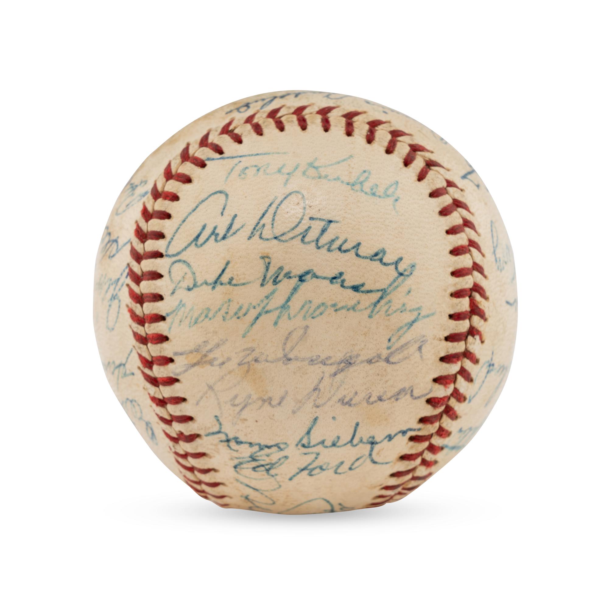 A 1959 New York Yankees Team Signed Autograph Baseball (Beckett Authentication Services Letter of Authenticity)