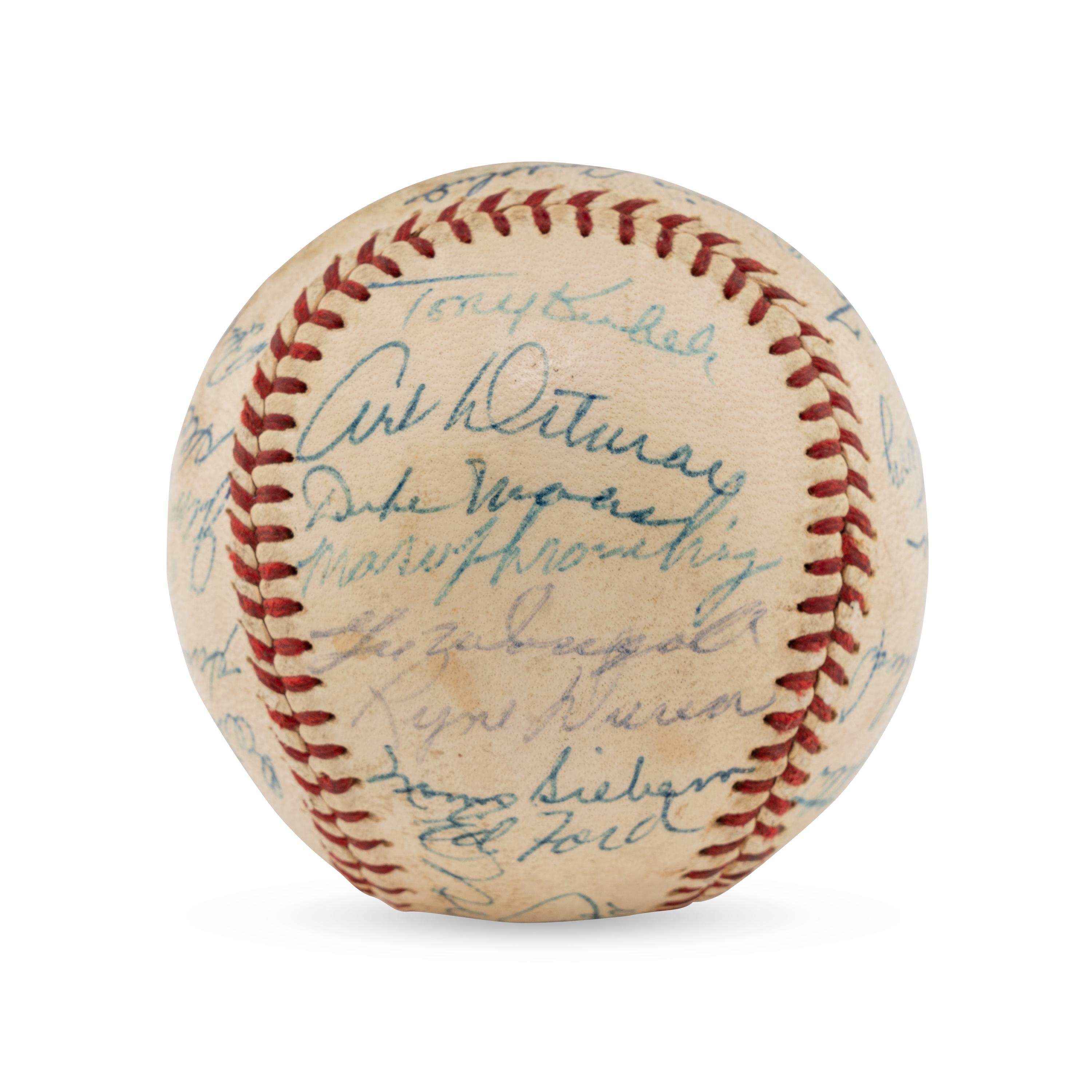 A 1959 New York Yankees Team Signed Autograph Baseball (Beckett Authentication Services Letter of Authenticity)