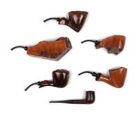 A Collection of Wood Smoking Pipes