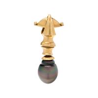 RICHARD KIMBALL, YELLOW GOLD AND CULTURED TAHITIAN PEARL PENDANT