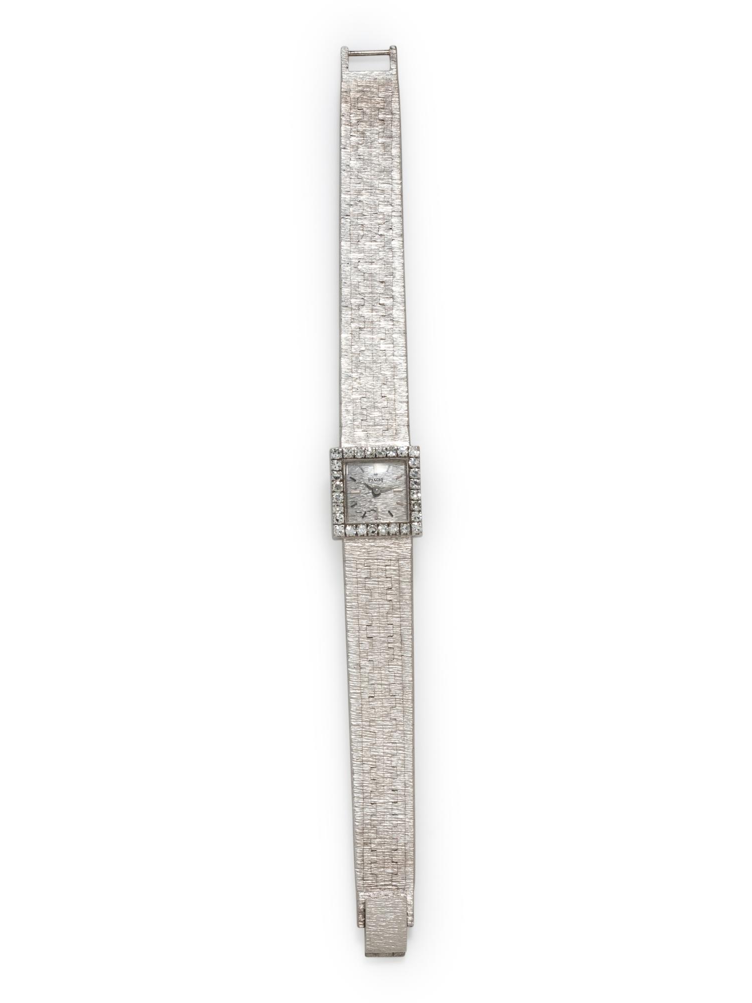 PIAGET, REF. 3811 18K WHITE GOLD AND DIAMOND WRISTWATCH