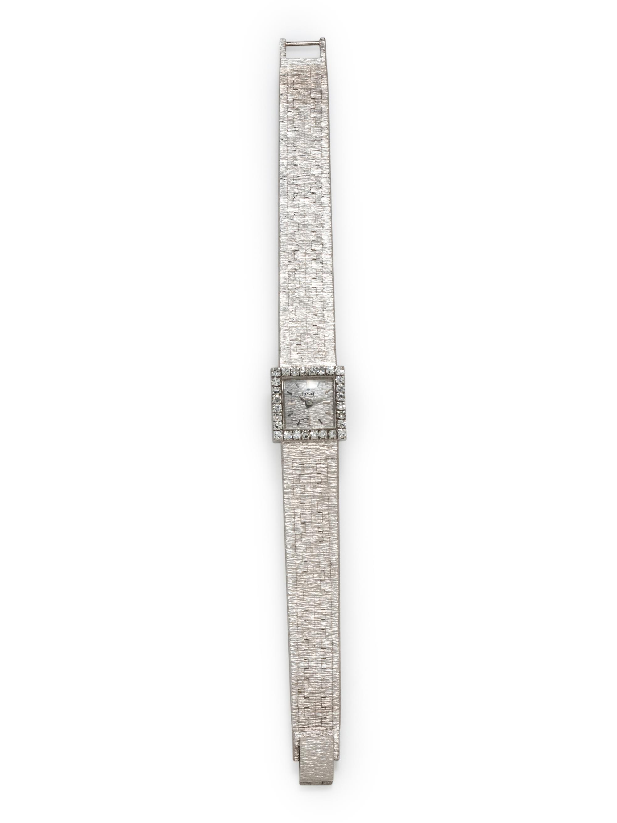 PIAGET, REF. 3811 18K WHITE GOLD AND DIAMOND WRISTWATCH