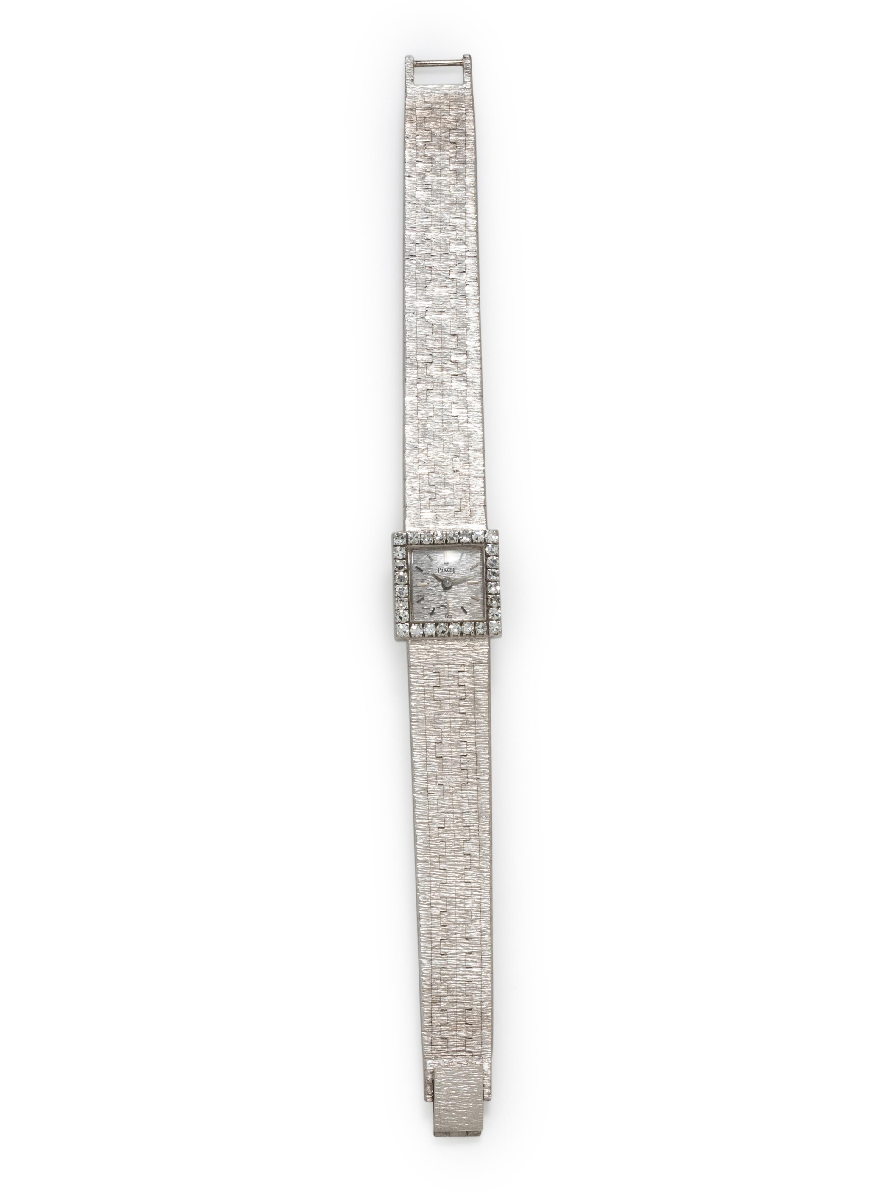 PIAGET, REF. 3811 18K WHITE GOLD AND DIAMOND WRISTWATCH