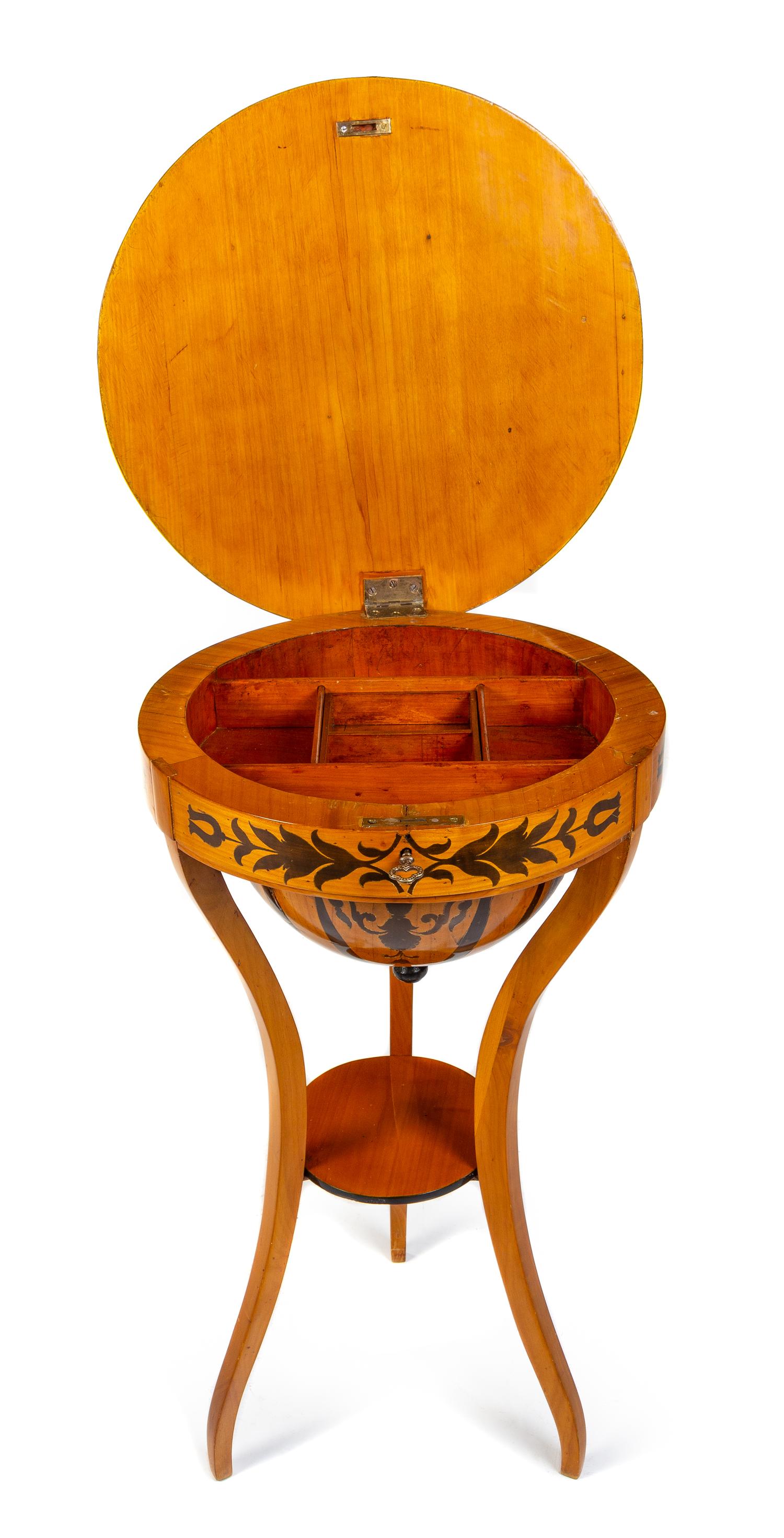 A Biedermeier Marquetry Sewing Table — 19TH CENTURY