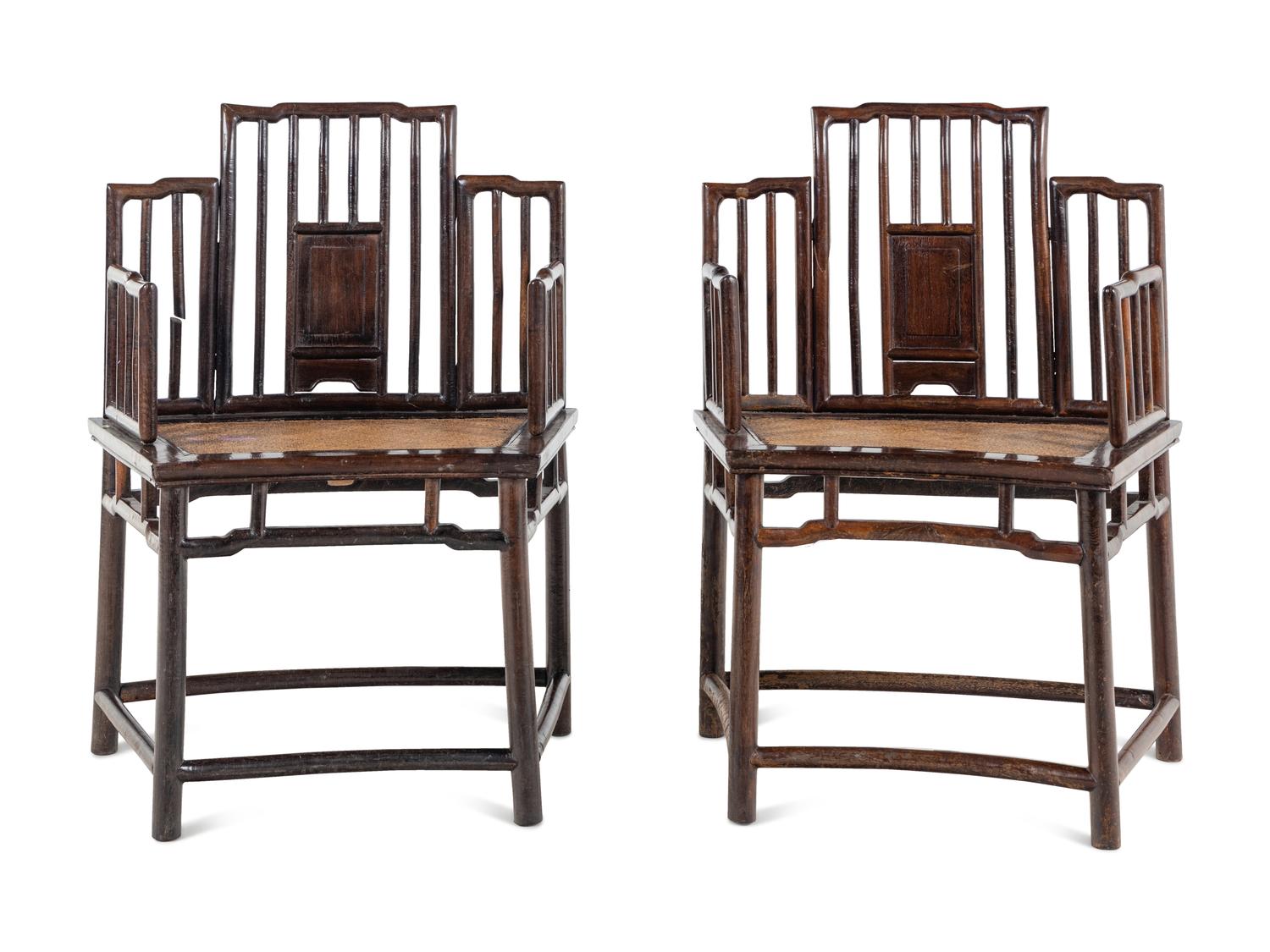 A Pair of Jichimu Armchairs
