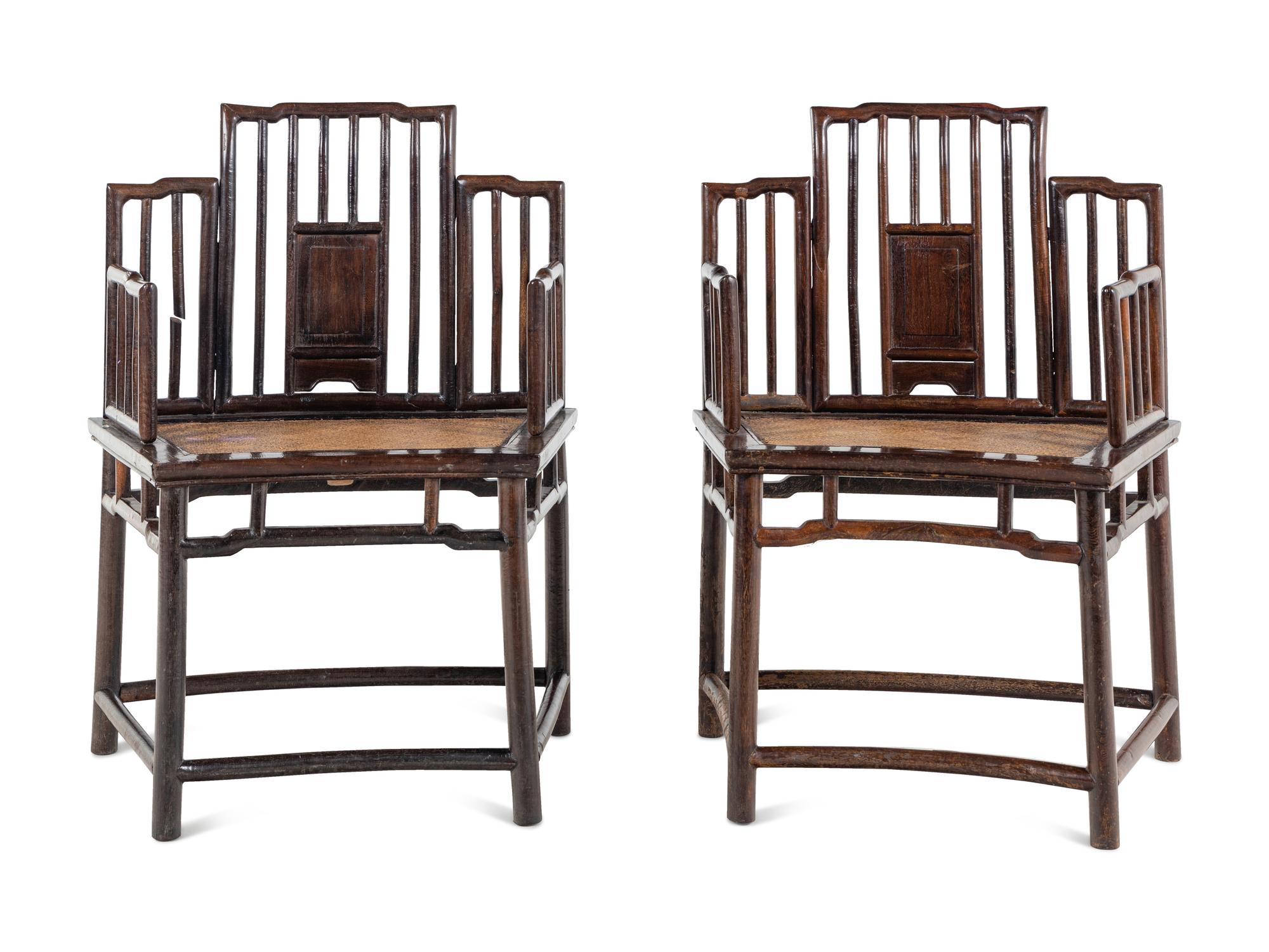 A Pair of Jichimu Armchairs