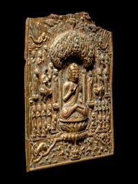 A Gilt-Copper Repoussé 'Buddhist' Votive Plaque