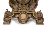 A Continental Carved Giltwood Pocket Watch Stand