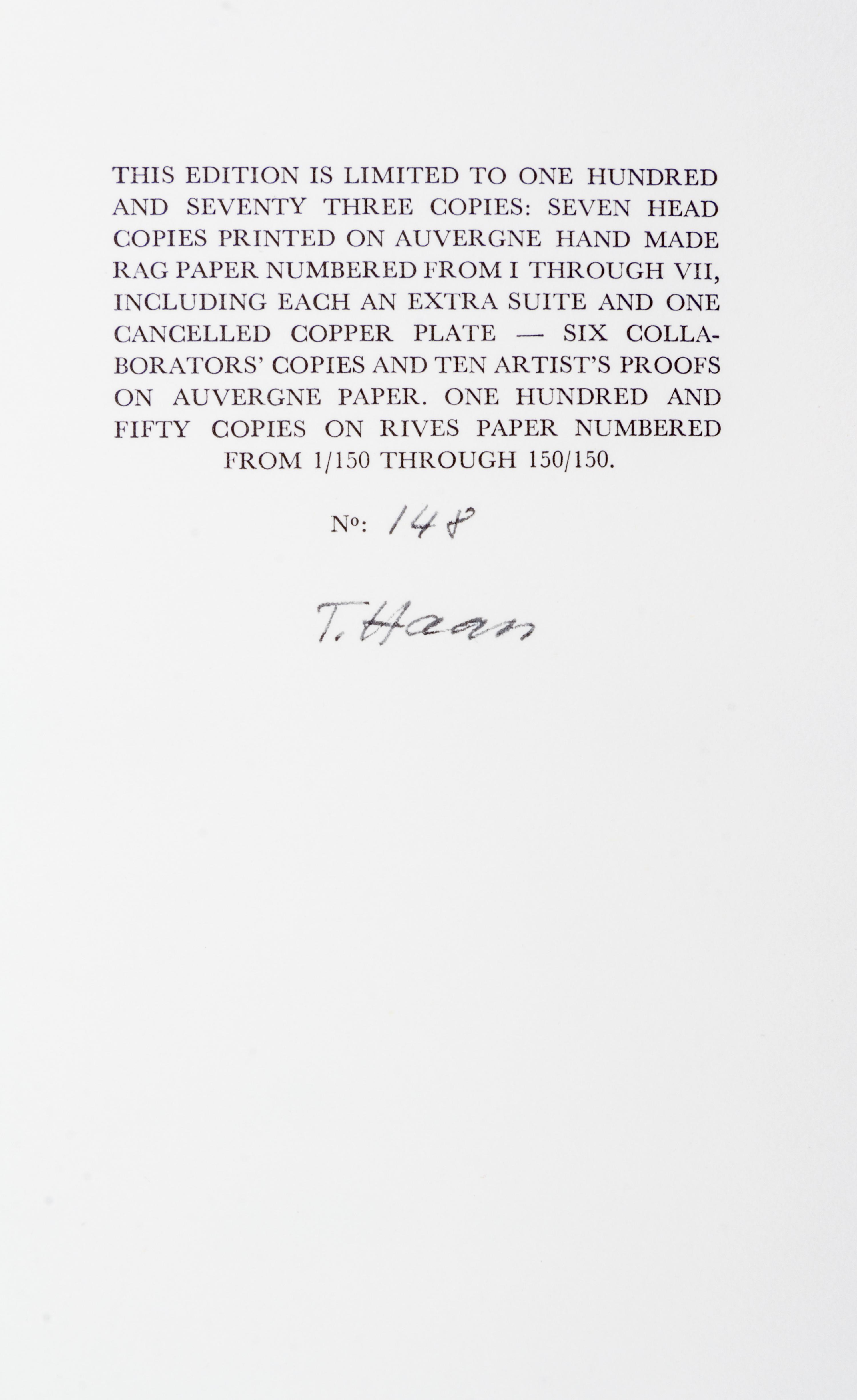 (HAASS, TERRY) WHITMAN, WALT. Leaves of Grass. New York, 1966. Limited, signed.