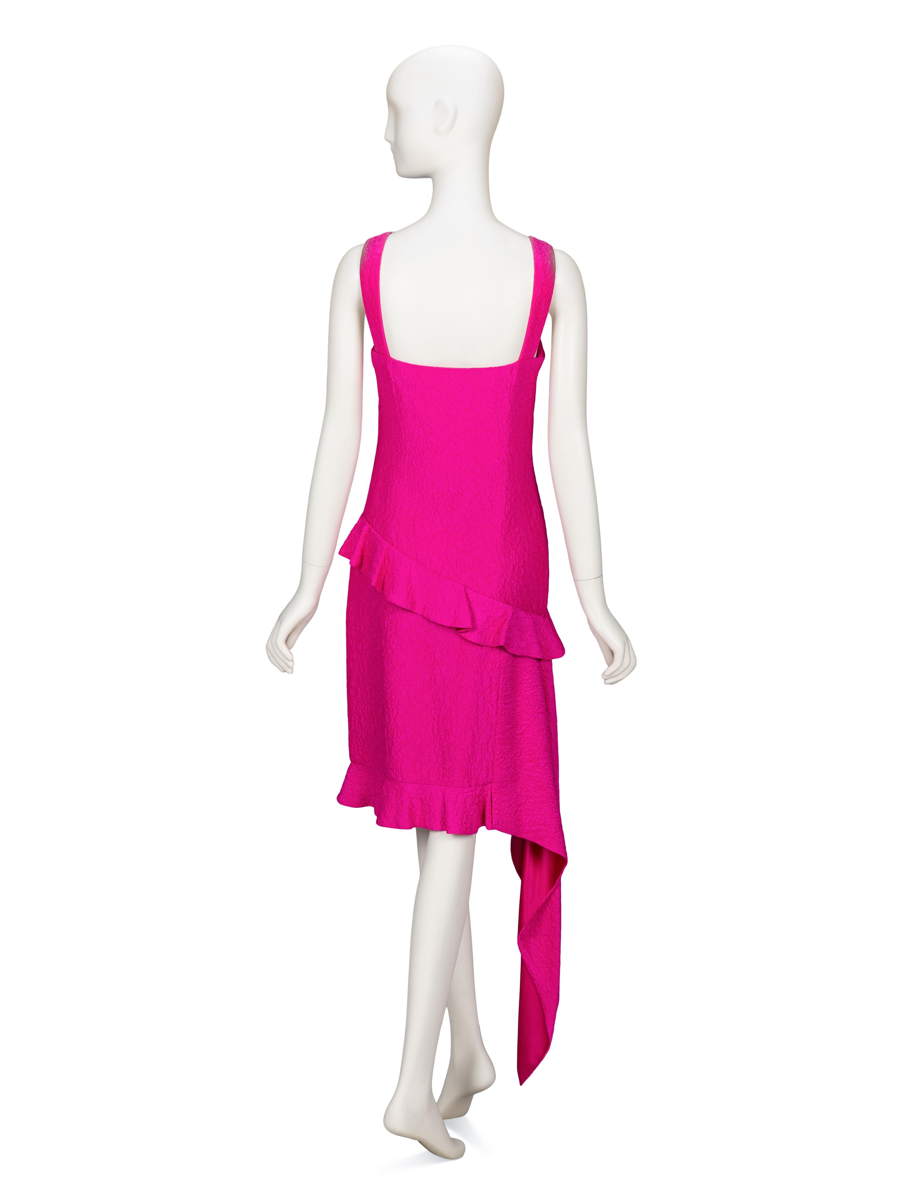 Galanos, Shocking Pink Cocktail Dress
