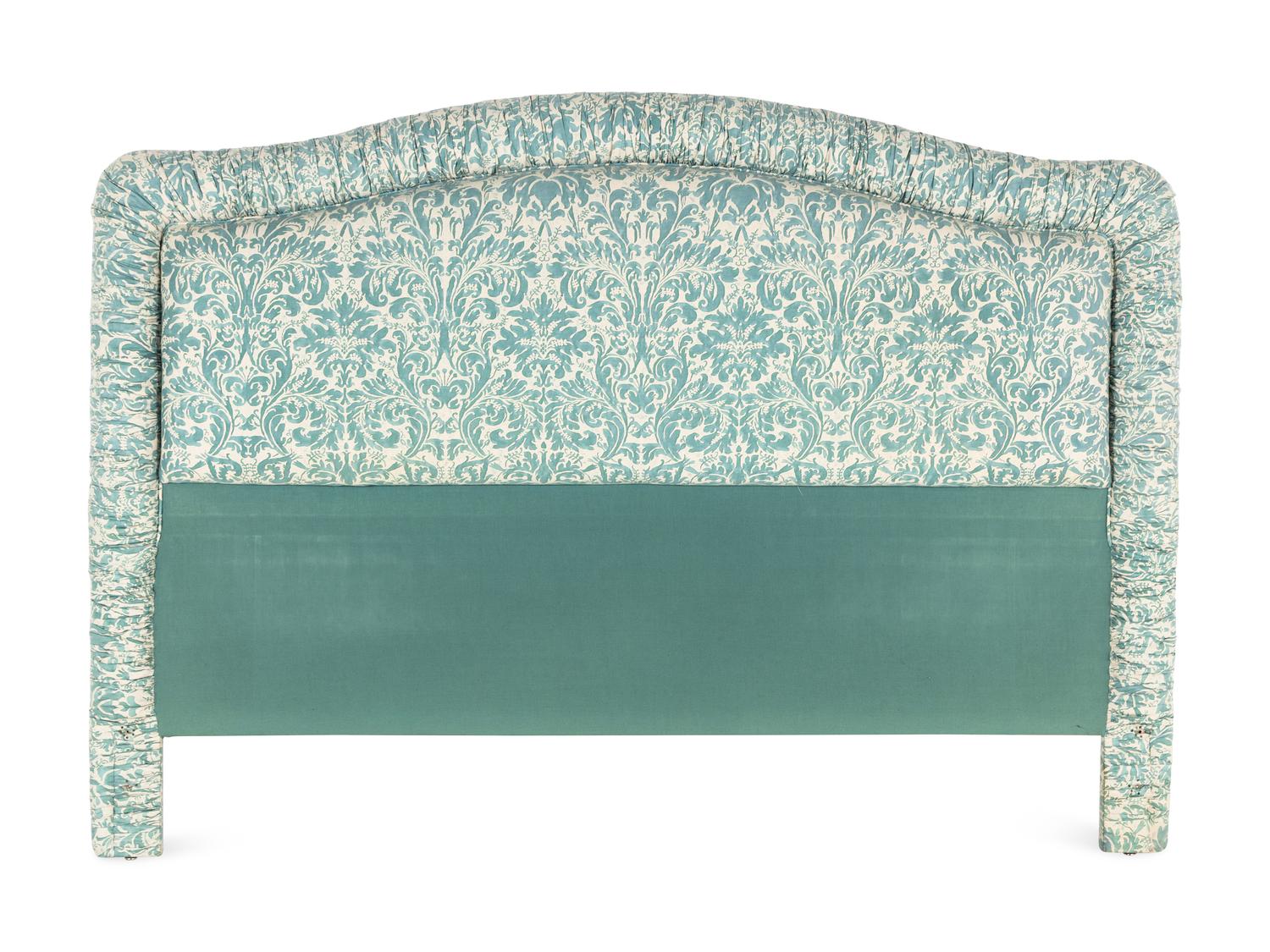 A Custom Headboard with Fortuny Upholstery
