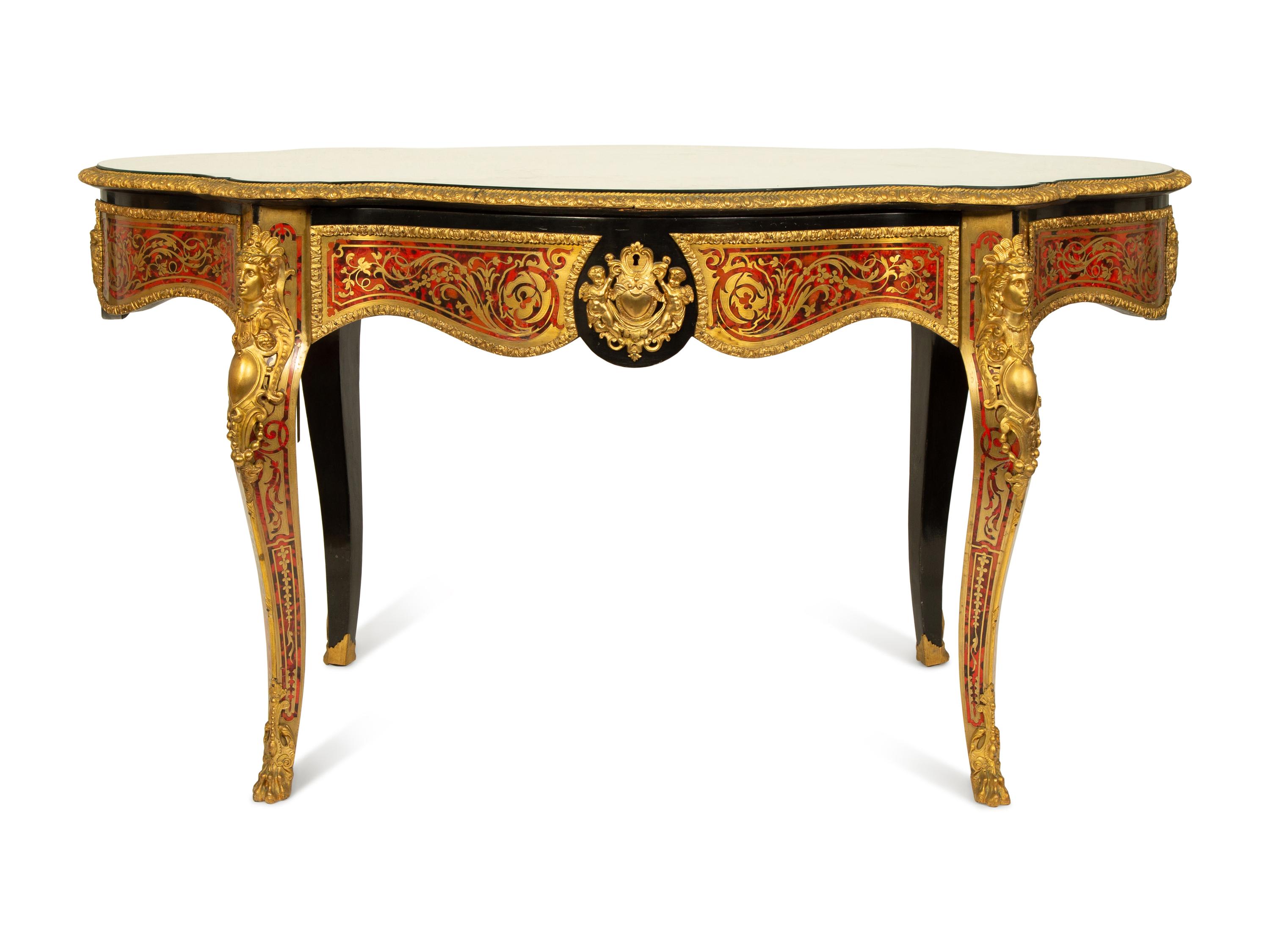 A Napolean III Style Gilt Metal Mounted Boulle Marquetry Center Table — 19TH/20TH CENTURY