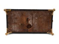 A French Gilt Bronze and Parcel Ebonized Burlwood Encrier