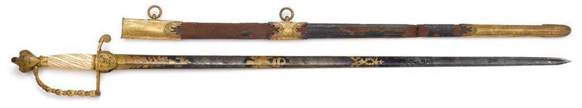 War of 1812 Presentation Sword belonging to Colonel George Edward Mitchell (1781-1832) baltimore or philadelphia, circa 1818