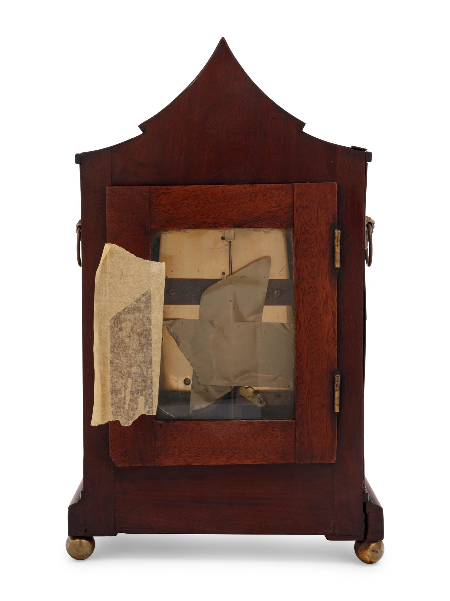 A Regency Brass Inlaid Mahogany Bracket Clock