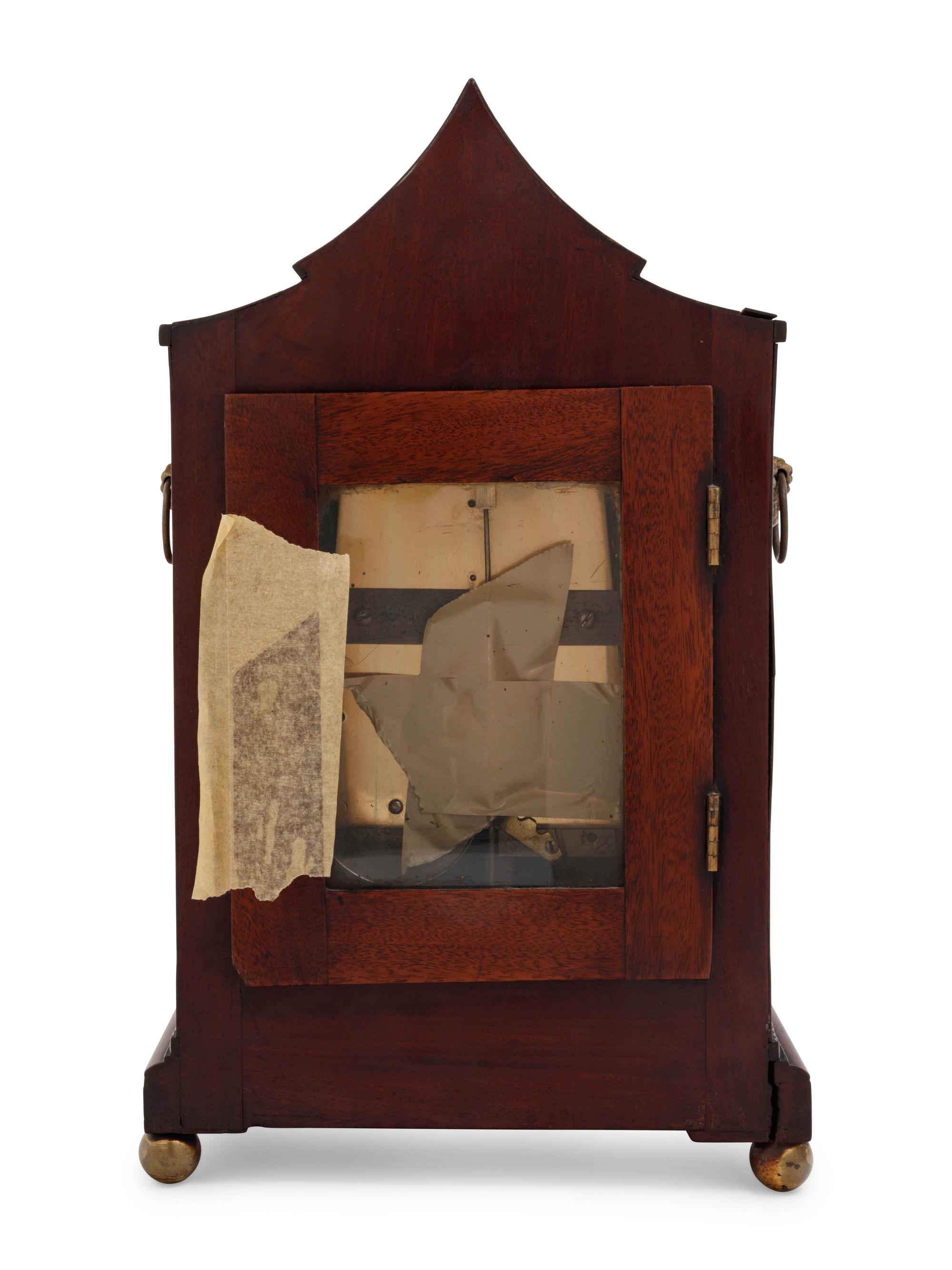 A Regency Brass Inlaid Mahogany Bracket Clock