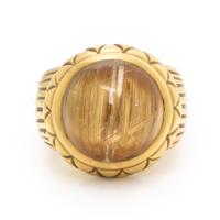 Elizabeth Rand, Yellow Gold and Rutilated Quartz Ring