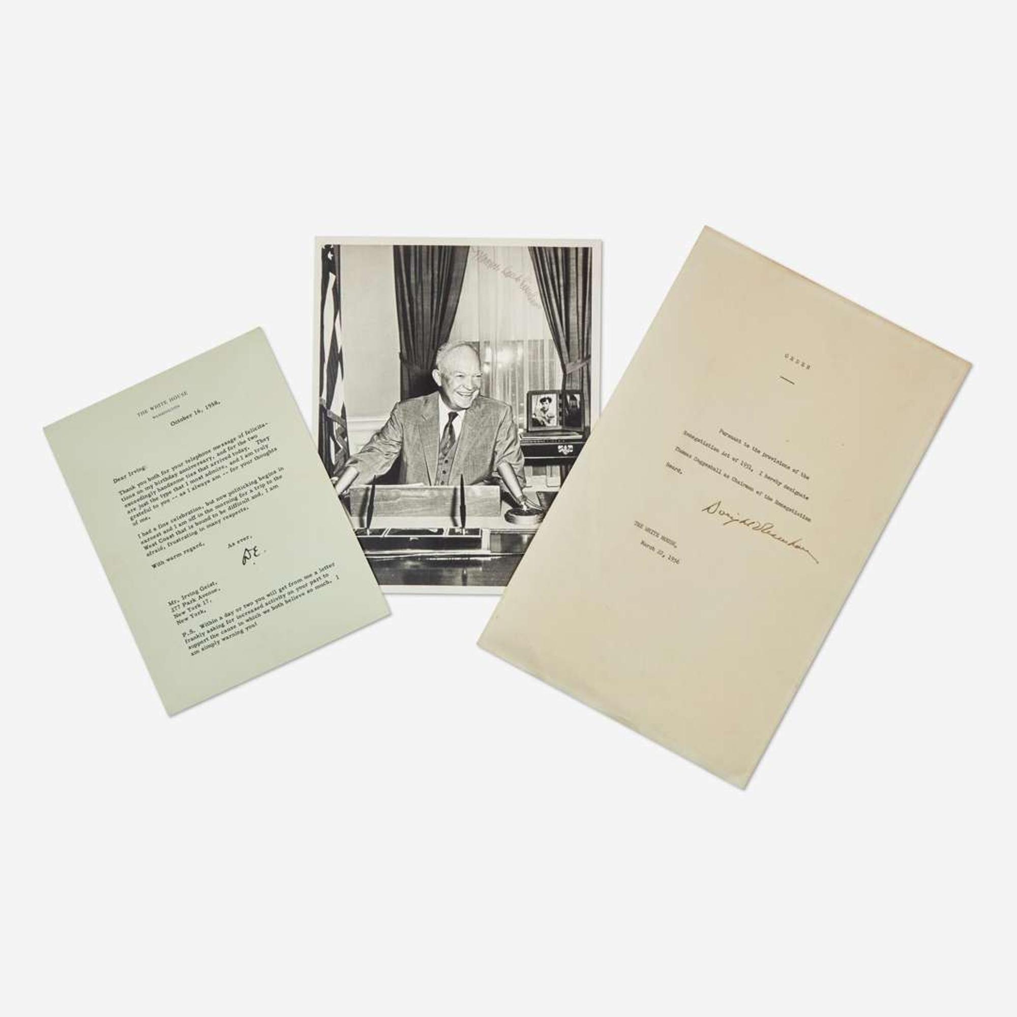 [Presidential] Eisenhower, Dwight D. Group of 2 Typed Documents, signed