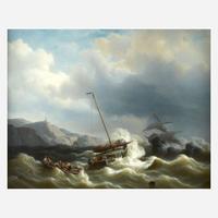 Petrus Jan (Johannes) Schotel (Dutch, 1808–1865) The Rescue Party