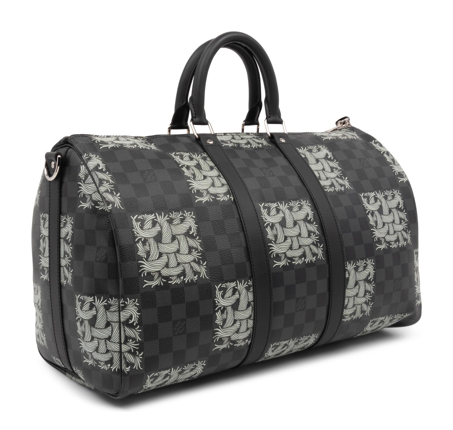 Louis Vuitton Limited Edition Keepall Bandoulière 45 in Damier Graphite, Rope, Christopher Nemeth, Fall Winter 2015-2016