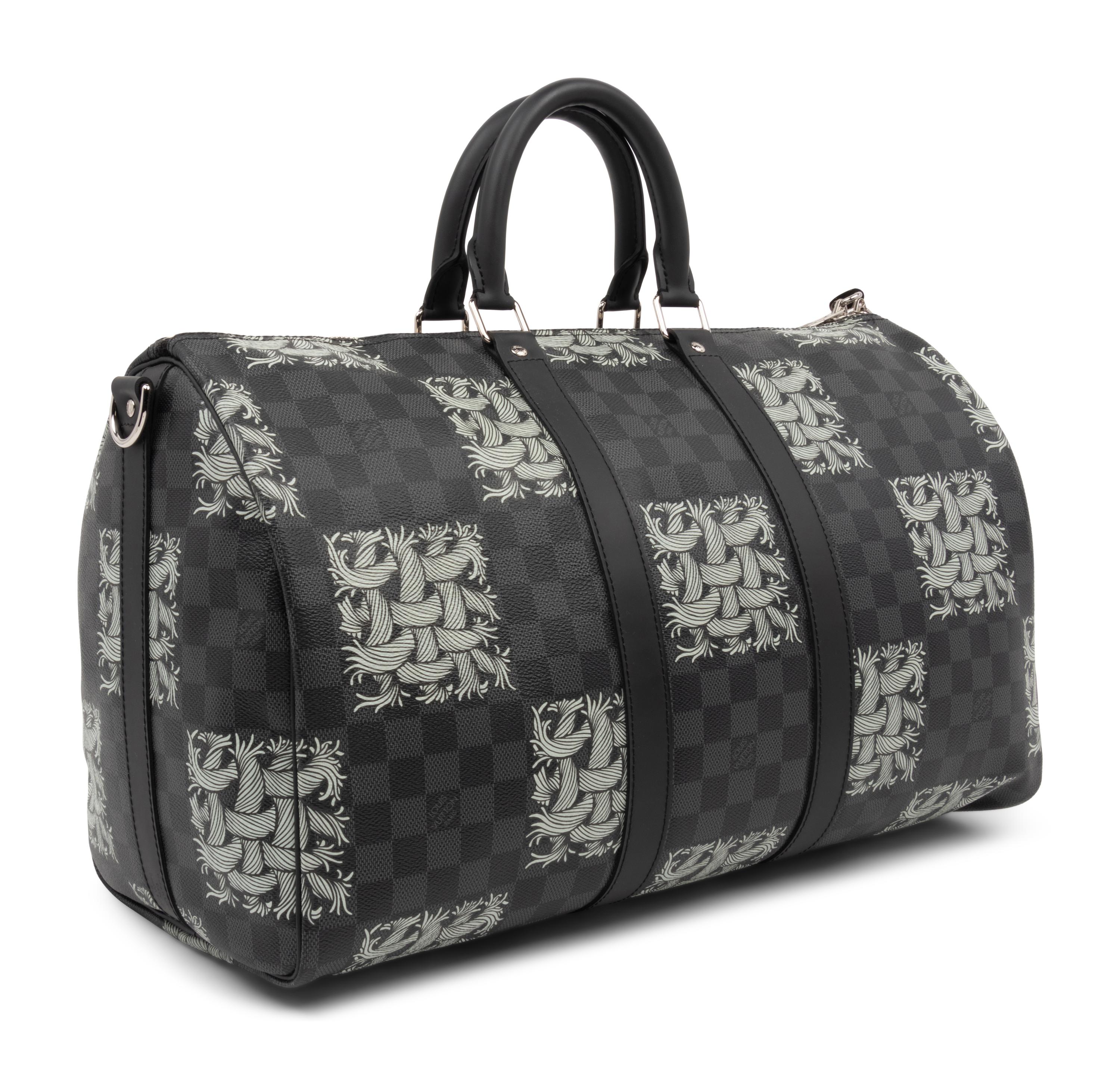 Louis Vuitton Limited Edition Keepall Bandoulière 45 in Damier Graphite, Rope, Christopher Nemeth, Fall Winter 2015-2016