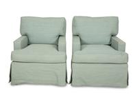 A Pair of Upholstered Club Chairs
