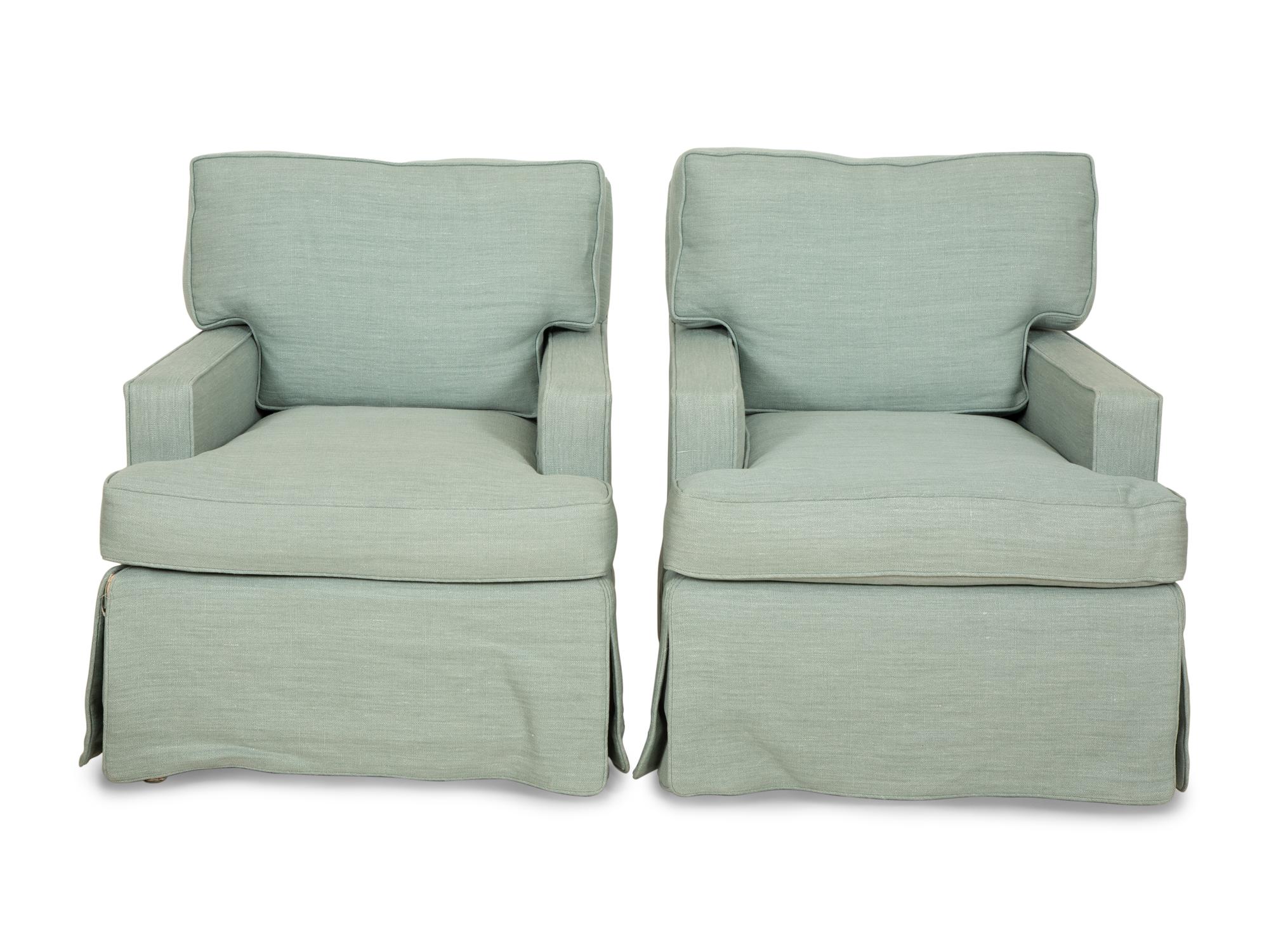 A Pair of Upholstered Club Chairs