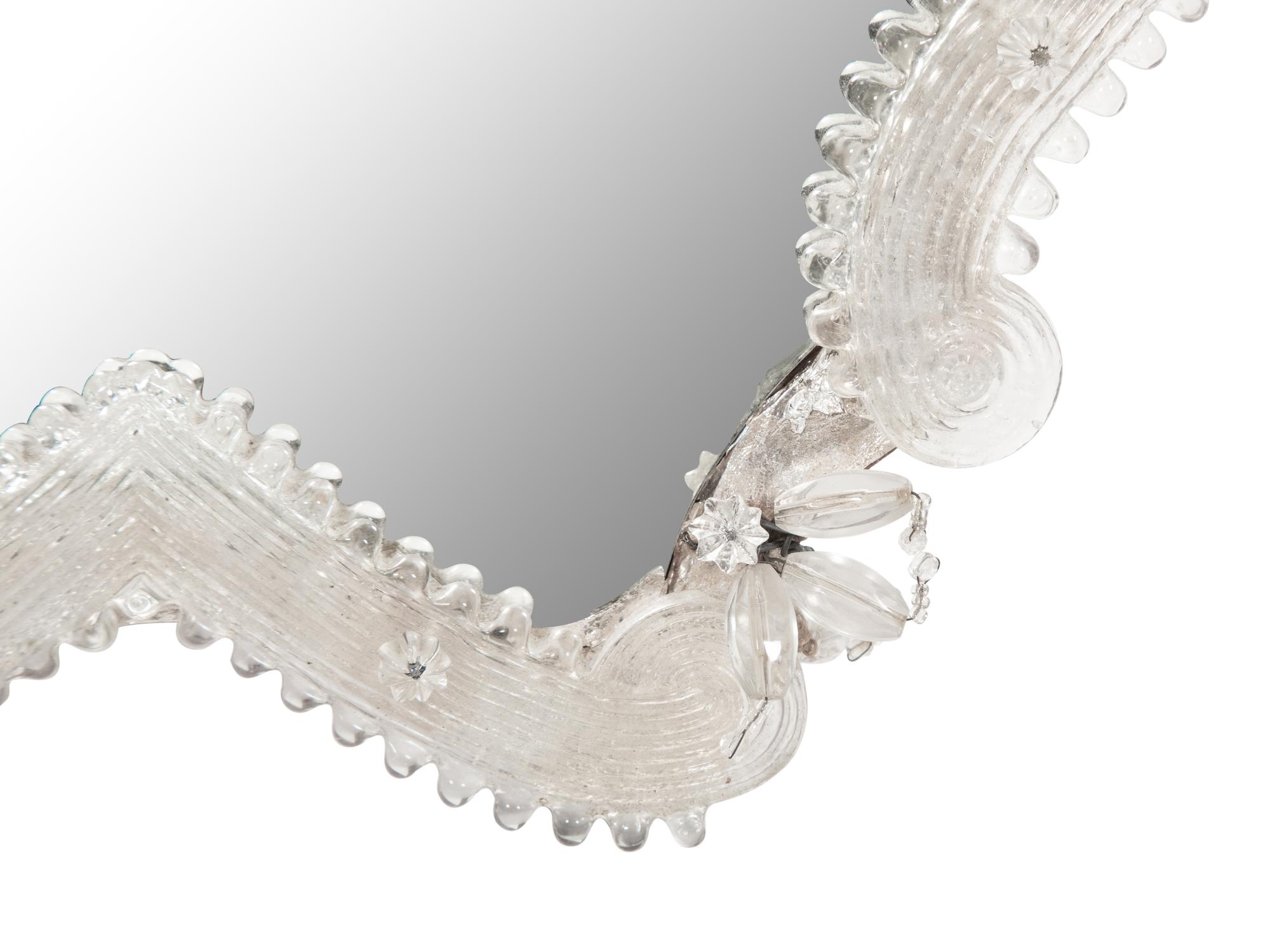 A Venetian Murano Glass Vanity Mirror