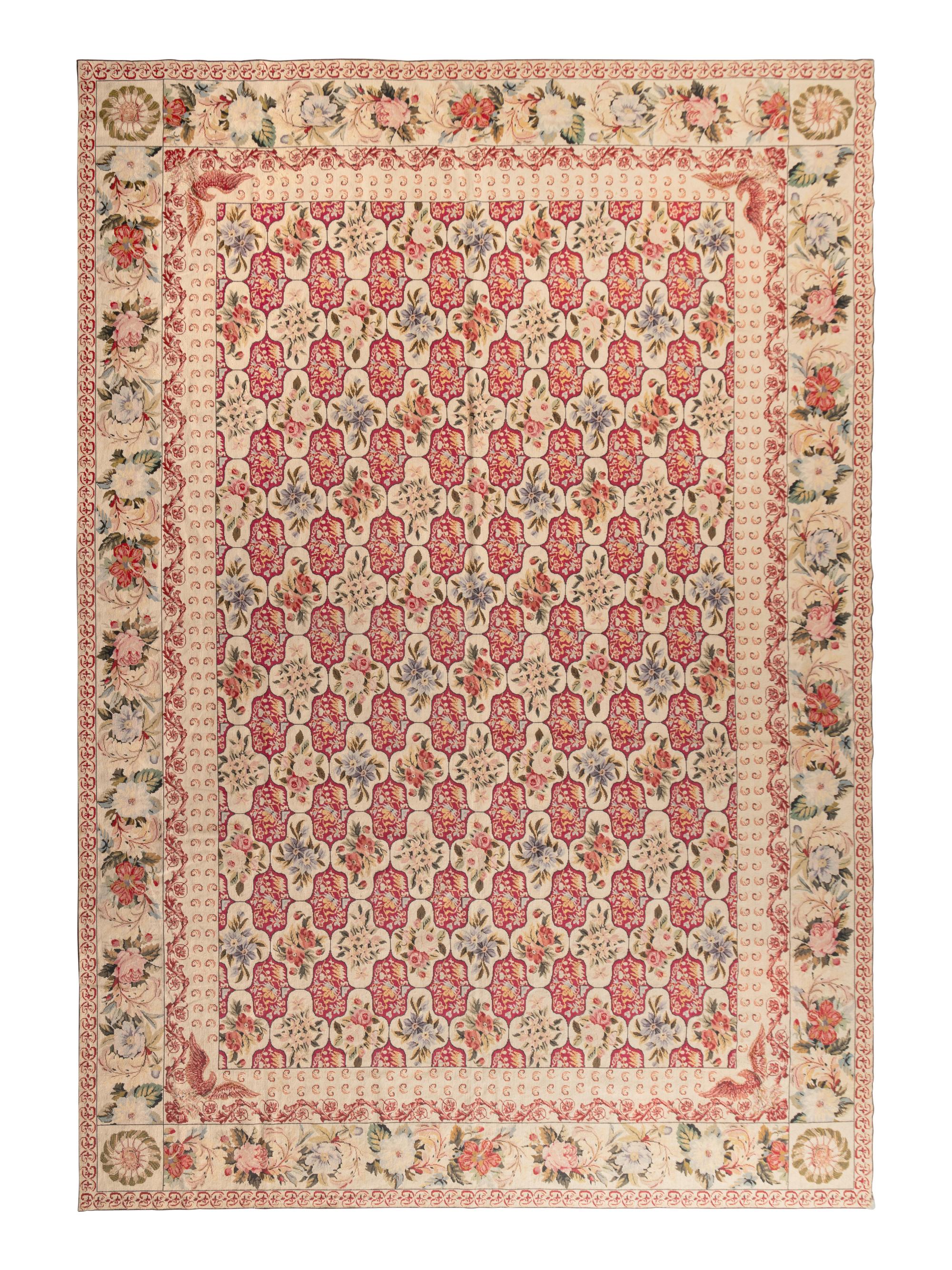 An Edwardian Style Needlepoint Rug