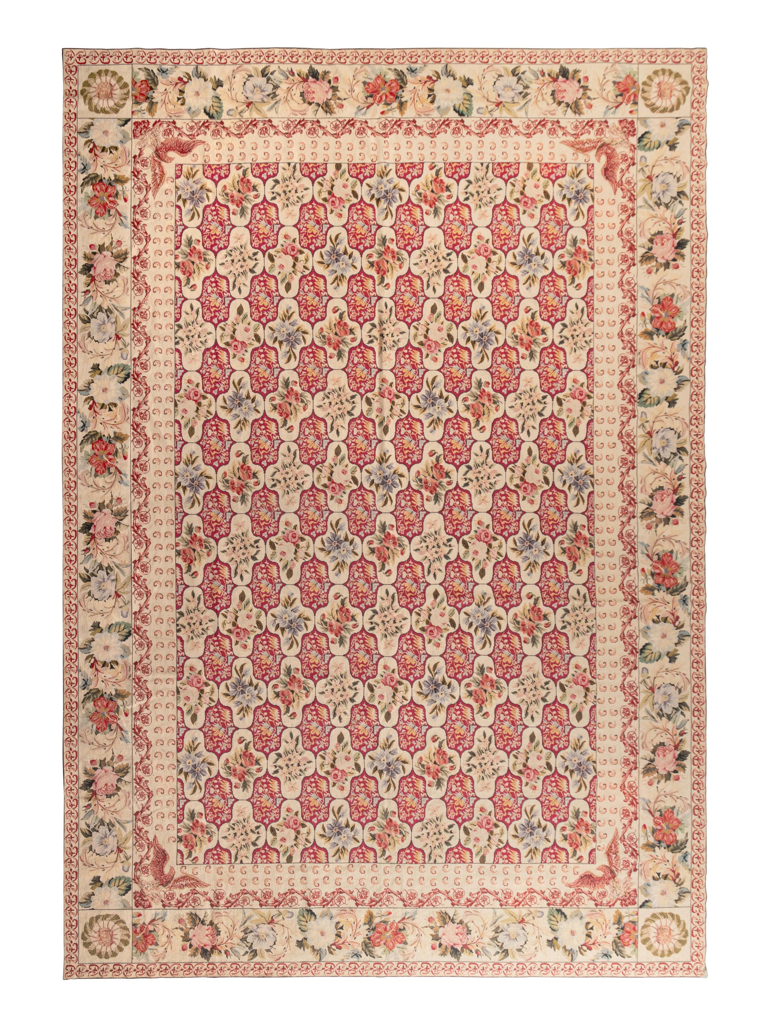 An Edwardian Style Needlepoint Rug