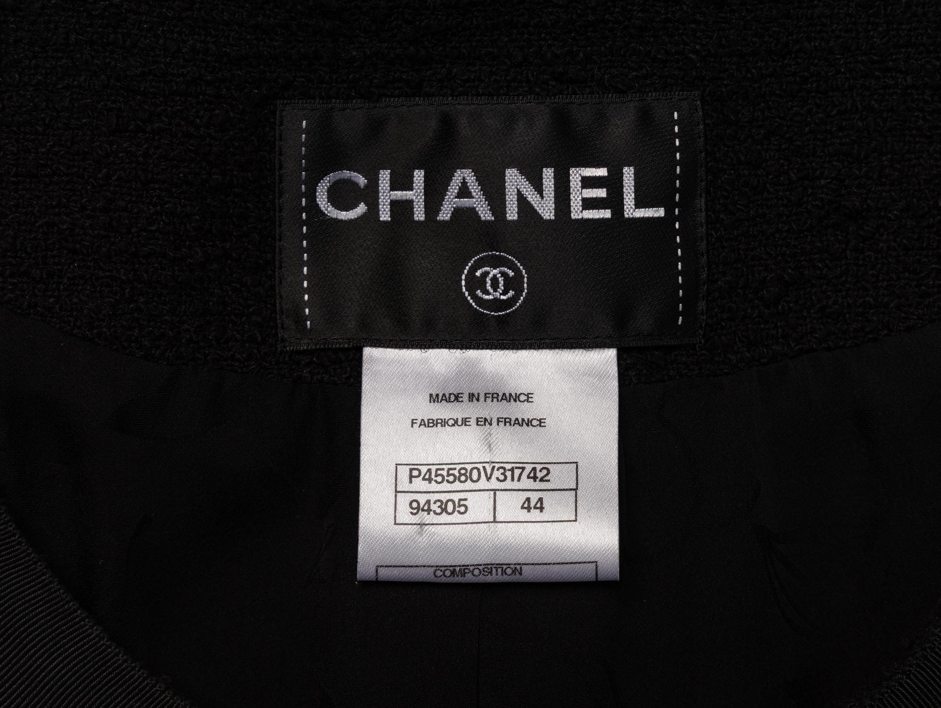 Chanel, Black Tweed Cardigan Jacket
